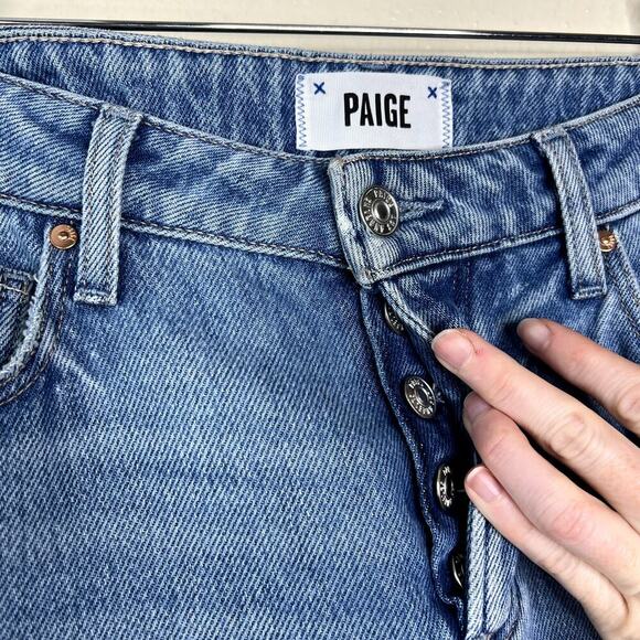 PAIGE Noella Straight Leg Jeans Coastline Medium Wash Soft Cotton Lyocell sz 26 - Picture 3 of 7